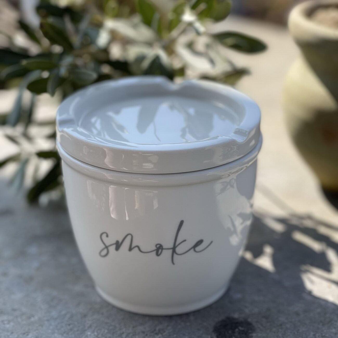 Smoke Aschenbecher Keramik off white