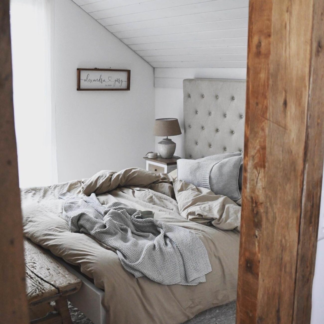 Bettwäsche aus dem Gartenfenster