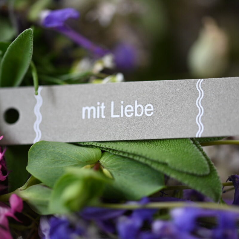 Gartenfenster Papieranhänger diverse Texte