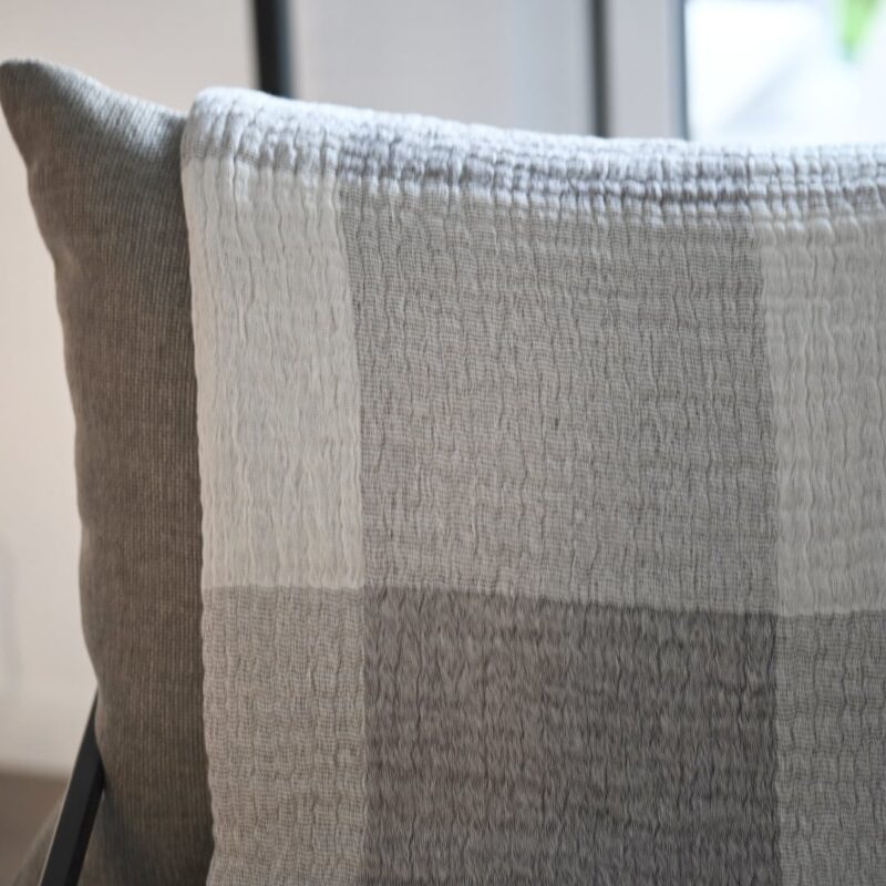 Gartenfenster  Tagesdecke 130x170 cm Farbe schlamm-offwhite "Jala"