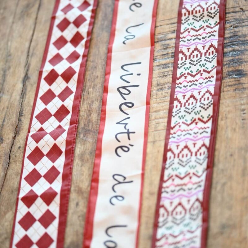 Gartenfenster Taschenband Rottöne