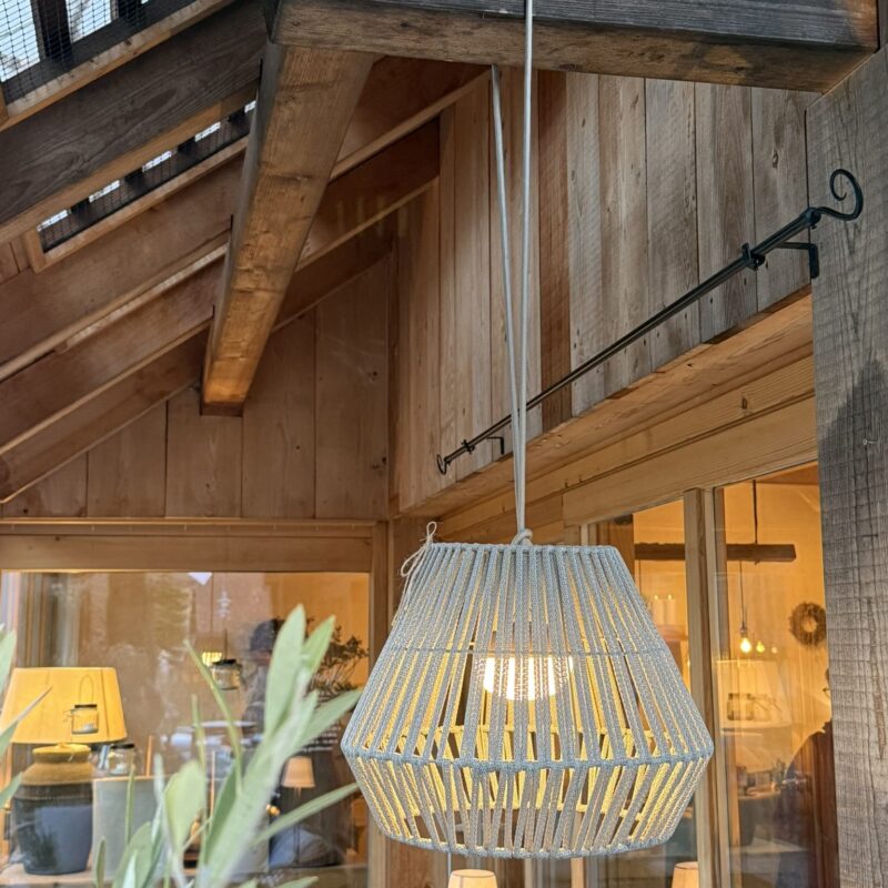 Outdoor Hängelampe Rope grau