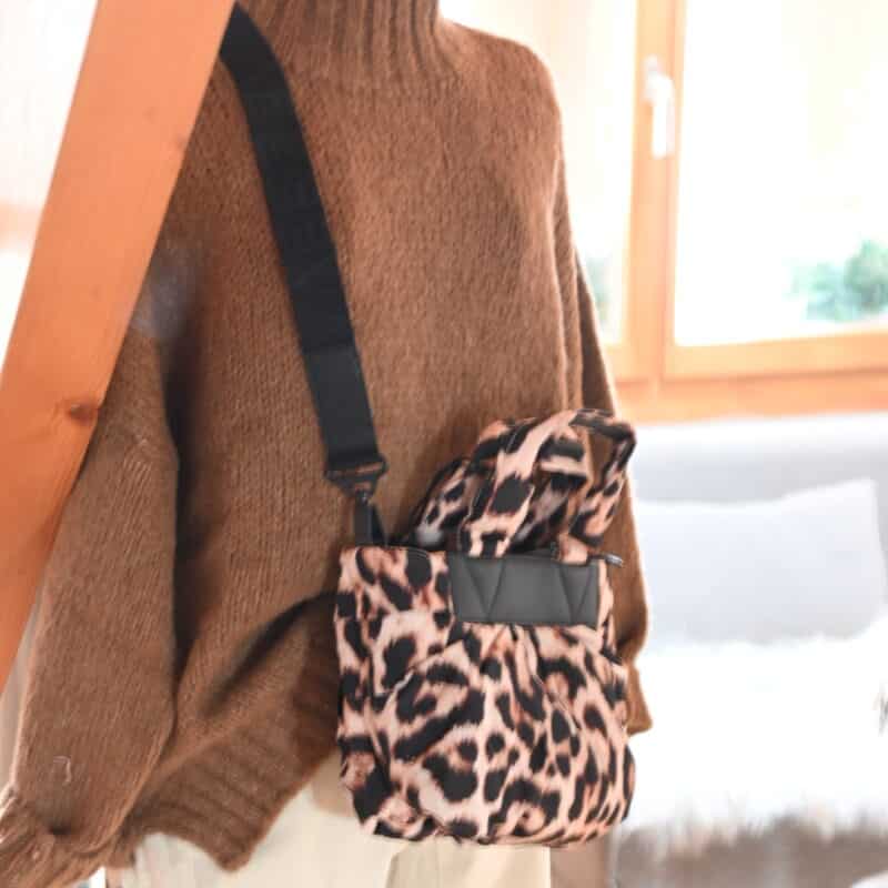 Vee Collective Leo-Muster Tasche Mini