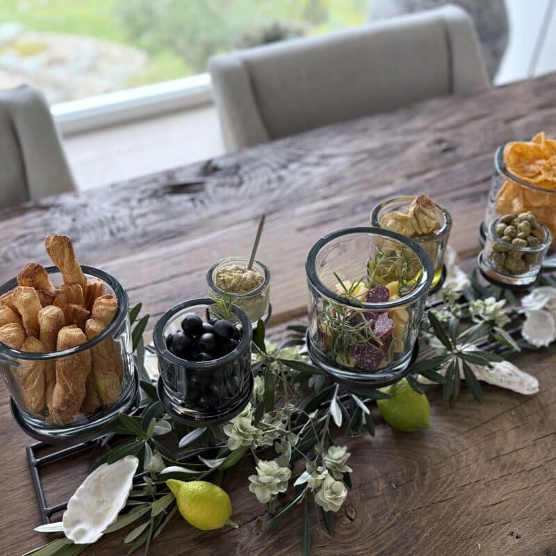 Apero-Kerzen-Ständer aus dem Gartenfenster