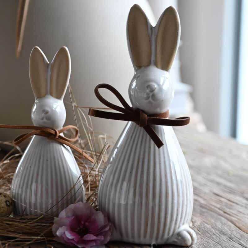 Hasen Keramik mit Unikatlasur, in 2 Grössen erhältlich